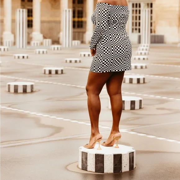 SIZE 11 AMINA MUADDI NEUTRAL CRYSTAL HEELS - Picture 5 of 7